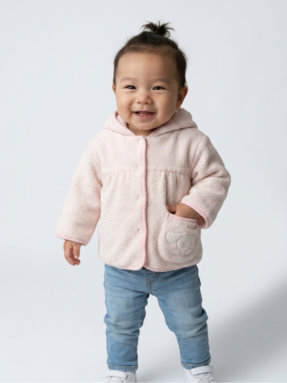 T.C Babies phooded baby fleece jacket 0-6M